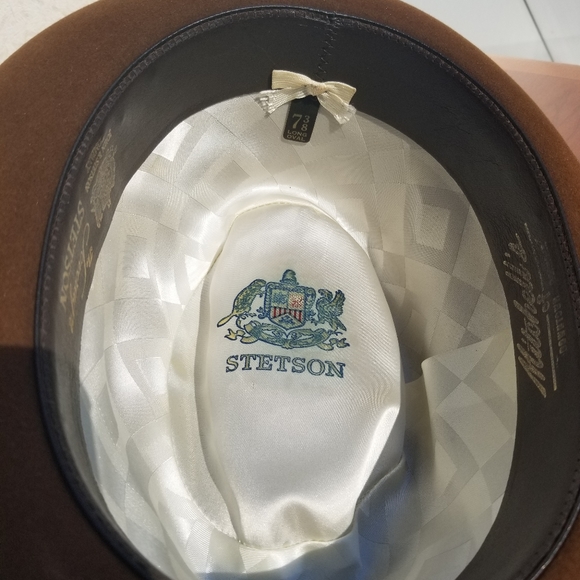 Stetson light brown fedora or trilby 7 3/8 LO - Picture 2 of 4